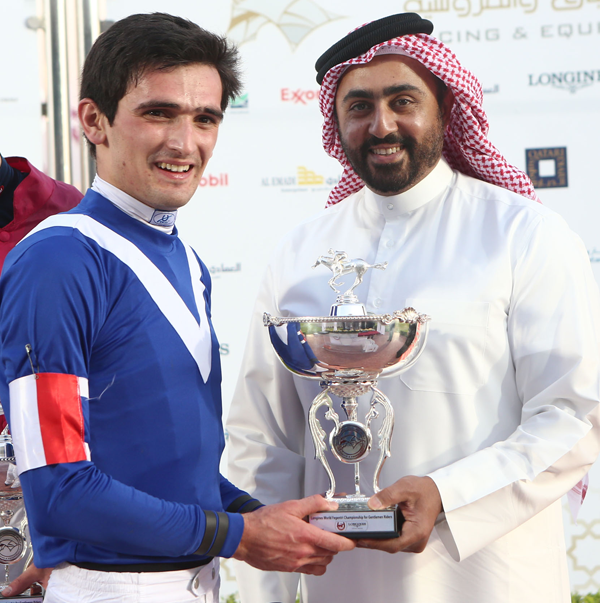 Fegentri-champion-MAXIME-DENUAULT-receiving-trophy-from-Shk-Mohamed-Bin-Faleh-Al-Thani